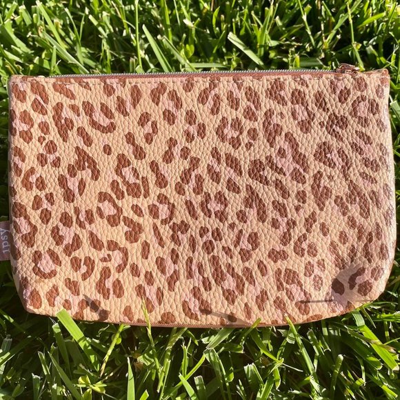 Handbags - Leopard Print Mini Bag with Zipper
